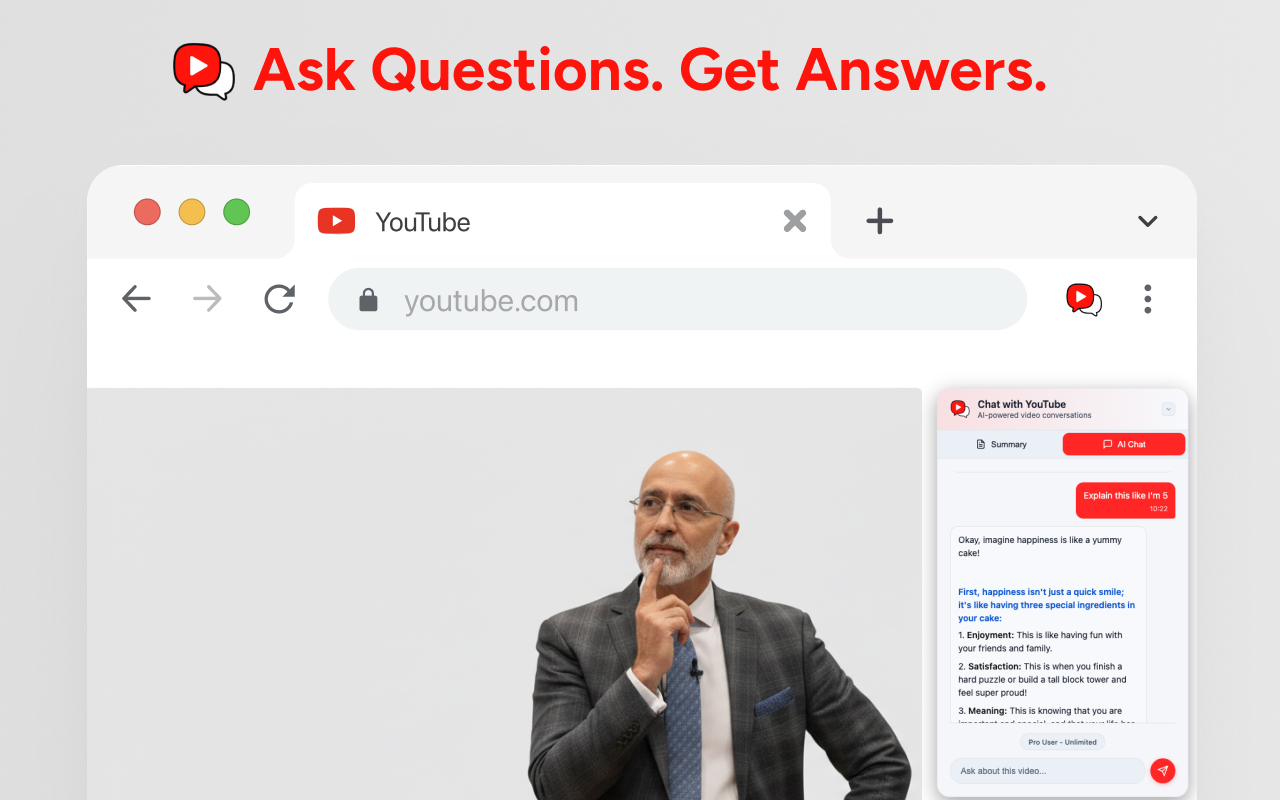 Chat with YouTube - AI Responses